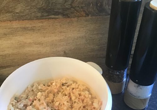 Krabsalade met krab en surimi