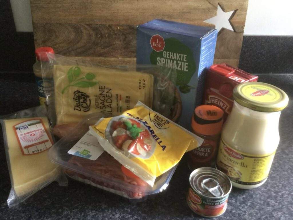 Lasagne ingrediënten 