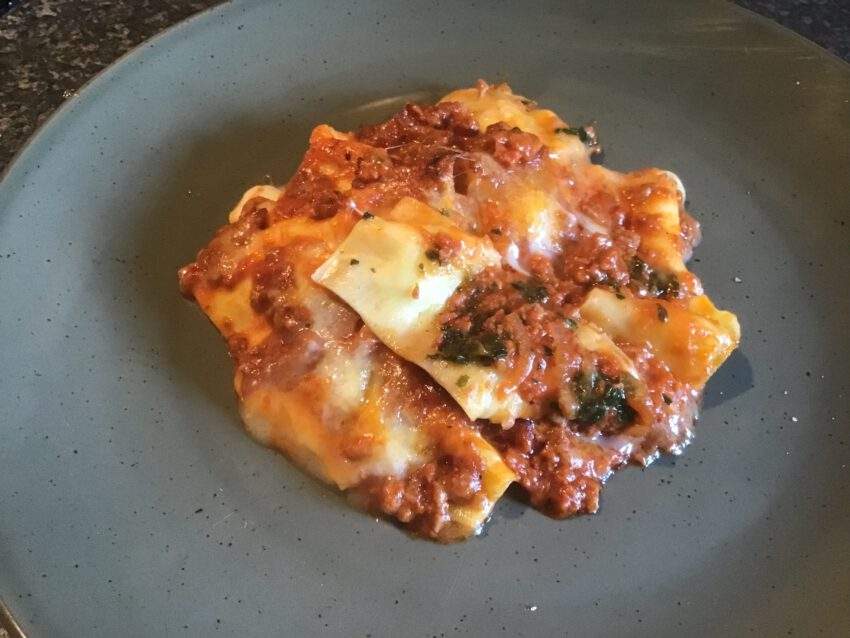 Lasagne met gehakt en spinazie